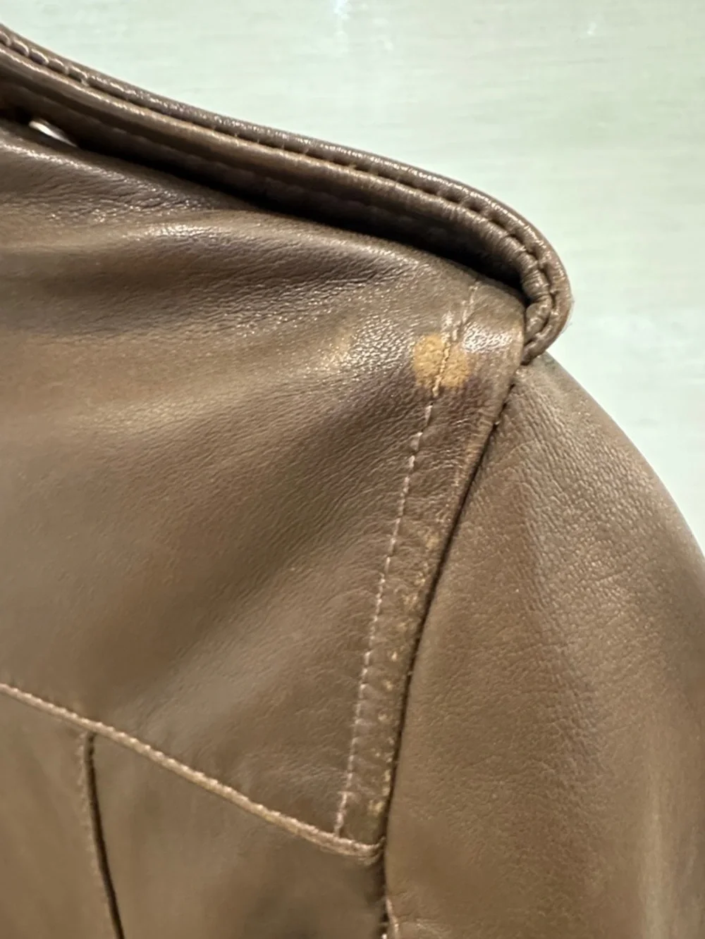 ALLSAINTS Balfern Leather Biker Jacket Dark Olive-Brown Moto Jacket - RARE COLOR - Picture 6 of 13